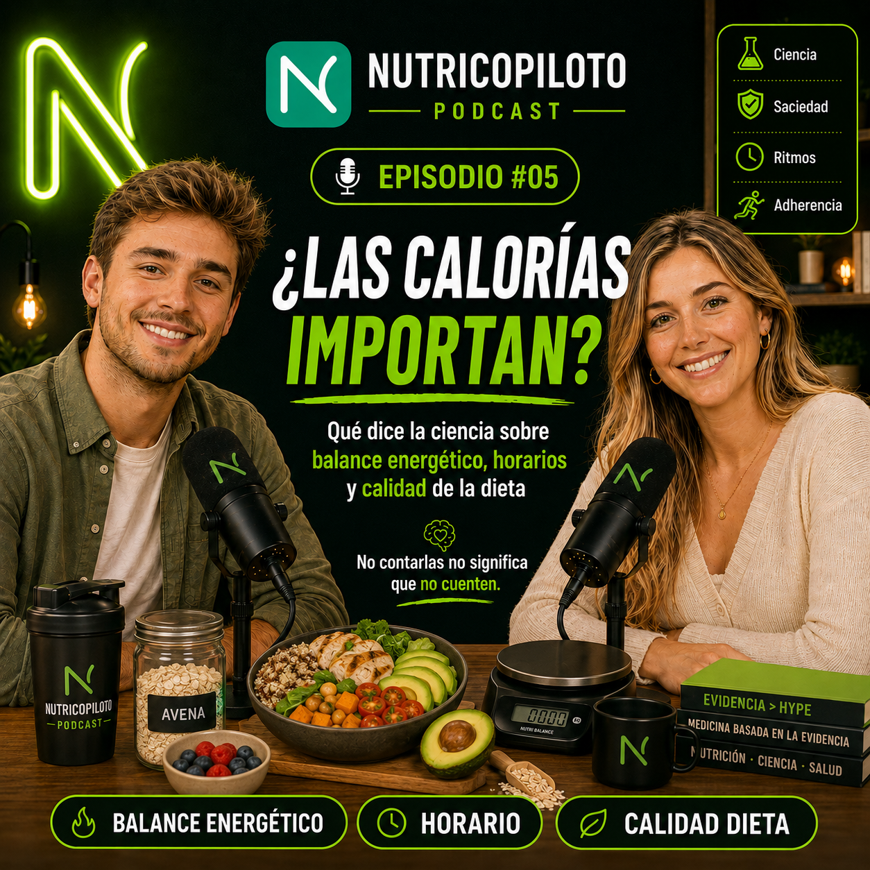 Portada del episodio ¿Las calorías importan? La verdad entre el “todo cuenta” y el “no cuentes nada”